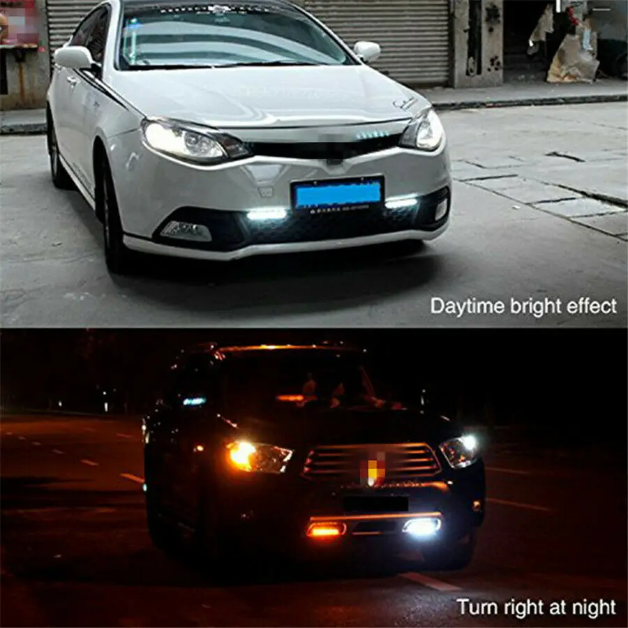 100% Фирменная Новинка отражатели 2 шт мощностью 12V Автомобильные фары дневного