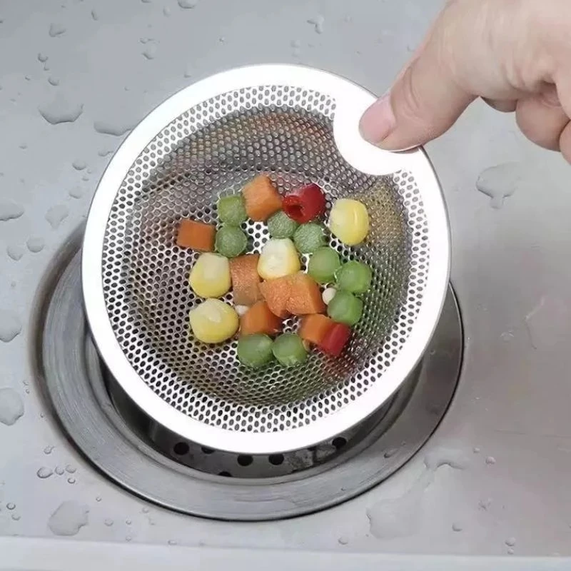 

Hot Home Strainer Drains Trap Kitchen Sink Filter Drain Hole Filter Bathtub Hair Catcher Stopper Shower Leak Net Stainless Steel