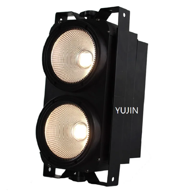 4 шт./лот DMX стробоскоп Теплый Холодный белый 2X100W 2 eyes 200W Светодиодный светильник