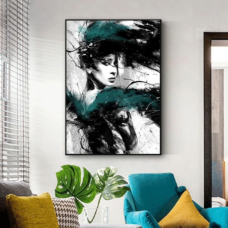 

Colorful Graffiti Modern Style Women Canvas Painting Wall Art Prints And Posters Picture Home Decor Print Decor For Living Room