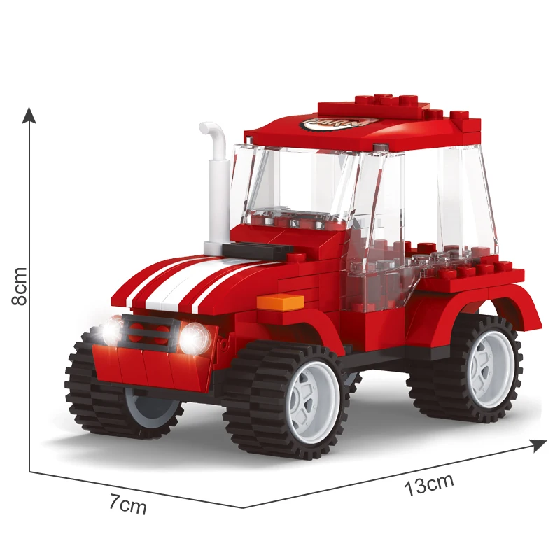 

AUSINI Farm Vehicle Car Building Blocks Toys for Children Construction Farmer Figures Bricks Creator Model Educational Boys Toy