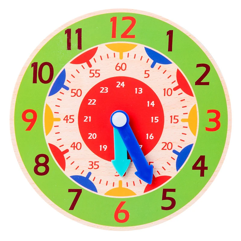 

Children Montessori Wooden Clock Toys Children Hour Minute Second Cognition Clocks Toy Busy Board DIY Toys for Kids