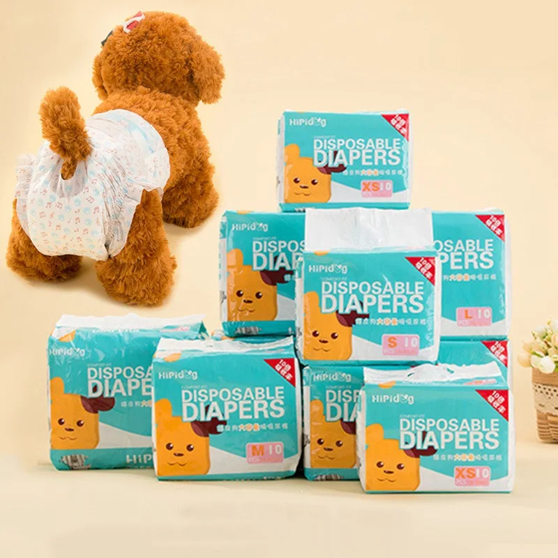 10PCS Pet Diapers Female Dog Diaper Disposable Leakproof Nappies Puppy Super Absorption Physiological Pants | Дом и сад