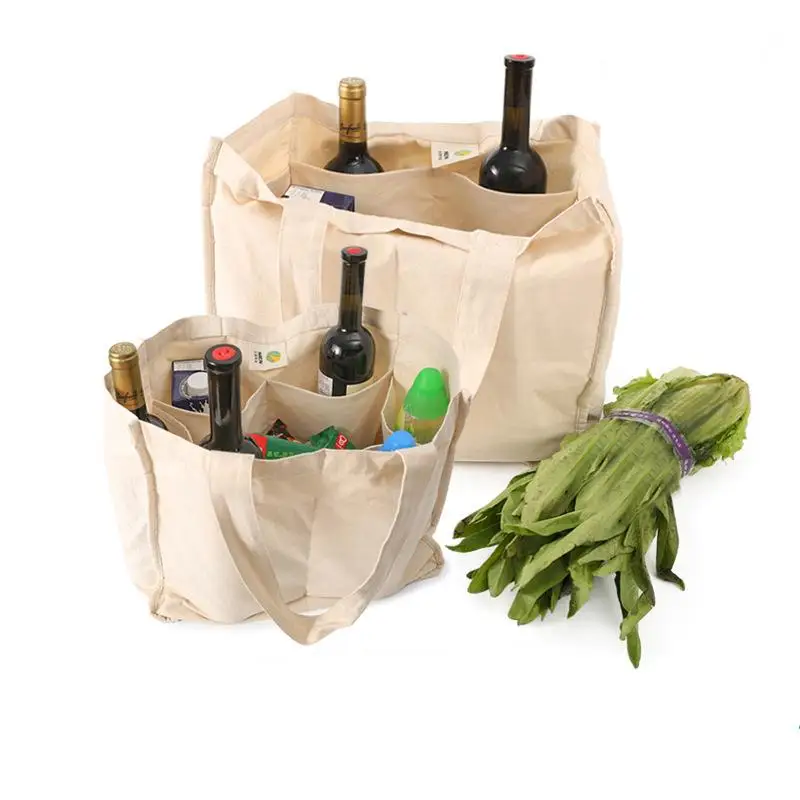 

Best Canvas Grocery Shopping Bags with Handles Cloth Tote Bags Reusable Organic Cotton Washable & Eco-friendly Bags