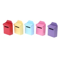 mini 112 dollhouse miniature wood mailbox fairy garden door accessories mail decor candy color 4 52 37cm