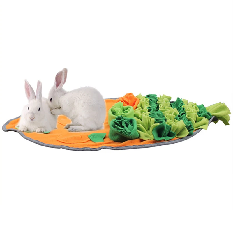 

Коврик для домашних животных с большим кроликом редисом в полевом стиле