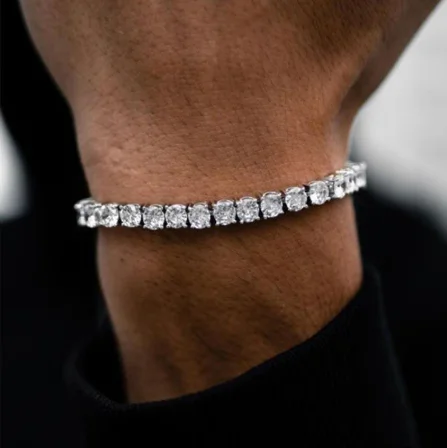 

CZ Tennis Bracelet for Women Men Exquisite Fashion Charm Braclet Chain Hip Hop Bracelets No Fade Jewelry