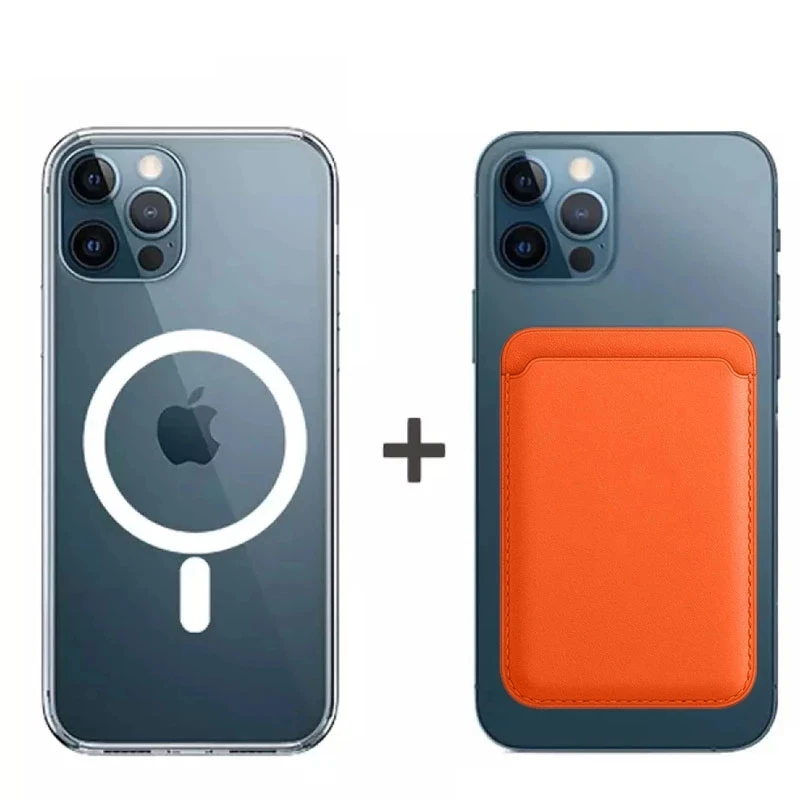 

Оригинальный магнитный чехол для беспроводной зарядки для iPhone 13 12 Pro Max, магнитный держатель для карт 16/7/8, задняя крышка из ТПУ, аксессуары
