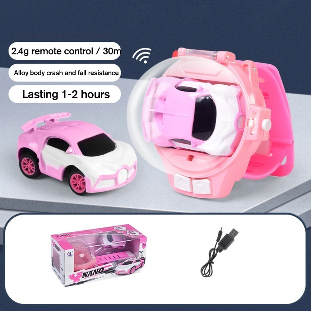 

Wireless Watch Remote Control Car Toy Children'S Mini Cartoon RC Electric Racing Boy Girl Watch Driving Power Gift Birthday Gift