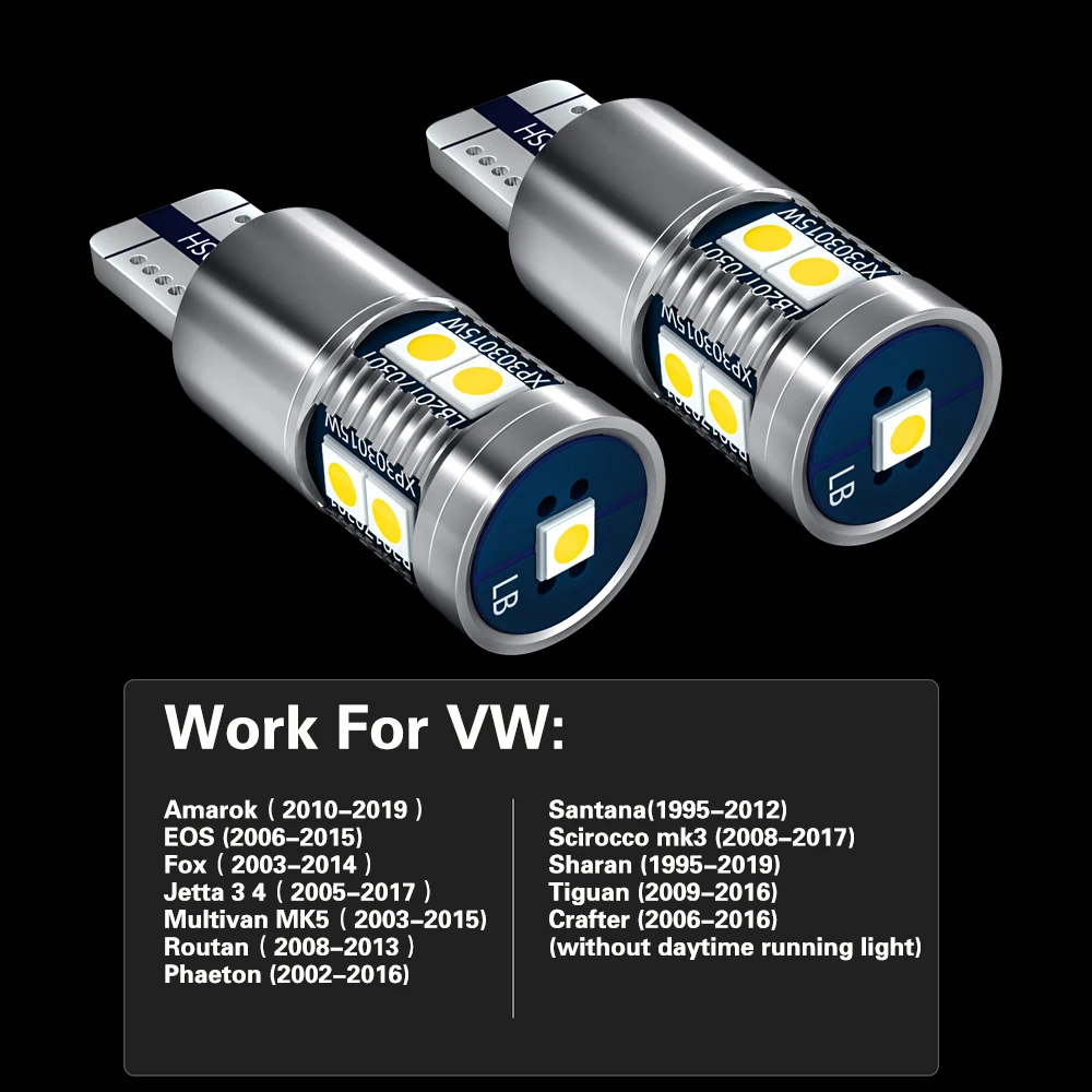 2 шт. Светодиодные Габаритные лампы W5W T10 Canbus для VW Amarok EOS Fox Jetta 3 4 mk4 Routan Santana Scirocco mk3