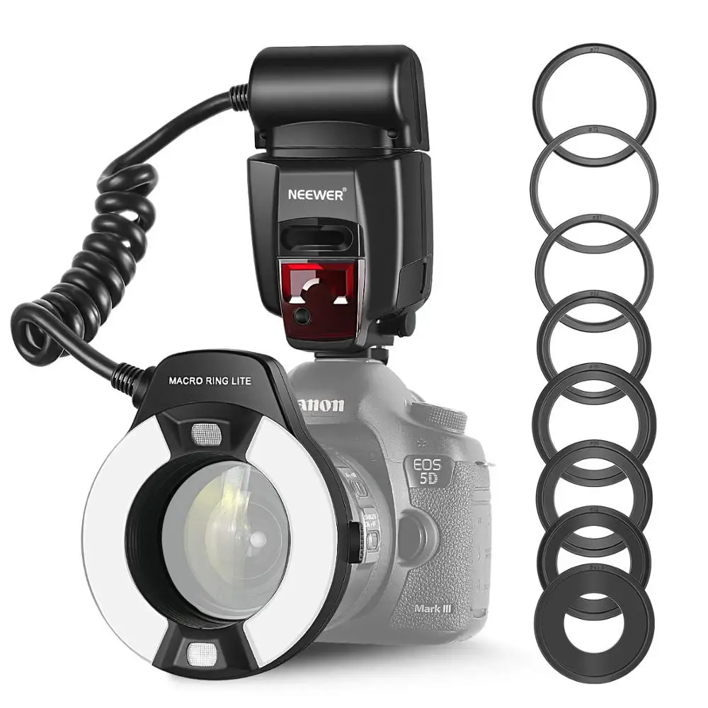 Кольцевая вспышка Neewer для Canon E ttl/ttl EOS5D MarkII/EOS6D/7D/70D/60D/60Da/700D/650D/600D/400D/350D|ttl ring flash|ring