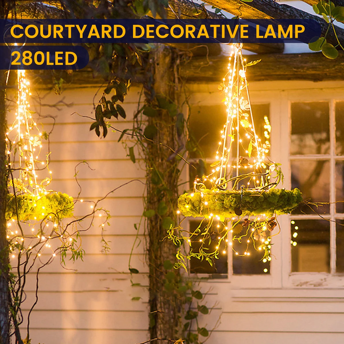 

280 Led Solar String Lights Outdoor Lamp Kerstverlichting Waterdicht Decoratie Voor Patio Yard Garden Holiday Wedding Party
