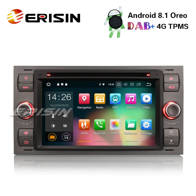 Erisin ES3866F 7 &quotAndroid 8 1 Стерео gps Satnav DVD CD DAB для Ford Fusion Fiesta Kuga транзит | Автомобили и