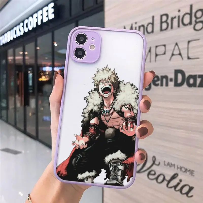 

Anime My Hero Academia Phone Cases Matte For iPhone 12 Mini 11 Pro XR XS Max 7 8 Plus X Hard PC Back Cover
