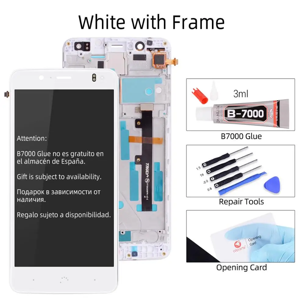 5," OEM lcd для BQ Aquaris V lcd дисплей сенсорный экран с рамкой для BQ Aquaris U2 lcd для BQ Aquaris U2 Lite дисплей дигитайзер - Цвет: White With Frame