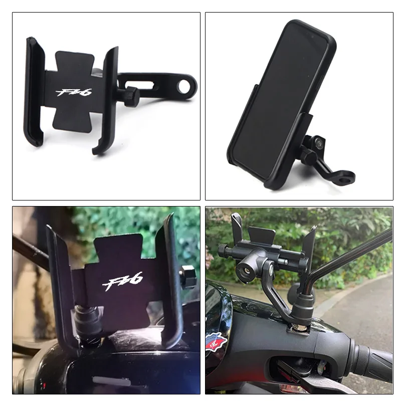 for yamaha fz6 fz6n motorcycle cnc aluminum mobile phone holder gps navigator rearview mirror handlebar bracket accessories free global shipping