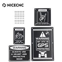nicecnc 4pcs fender warning tag plates badges decals stickers for yamaha raptor 700 13 20 700r 16 20yfm yfz450r 14 20 yfz 450r