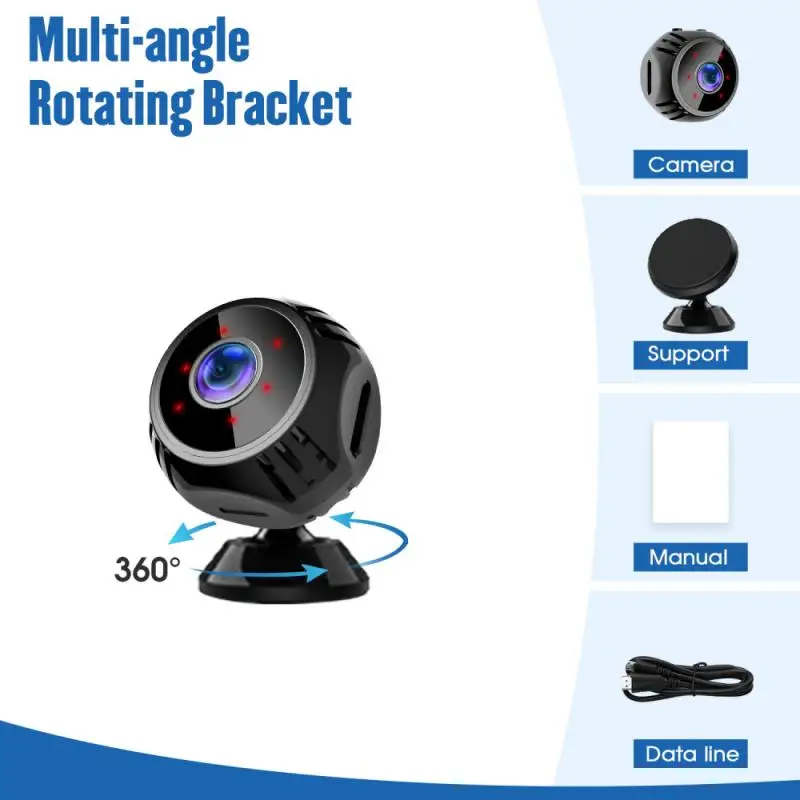 2021 New W8 Mini Camera Foreign Trade Aerial Recording 1080P Wifi Infrared HD Night Vision Sports DV Cam | Электроника
