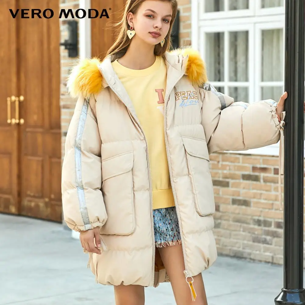 Vero Moda Новое Женское вышитое контрастное пальто средней длины с капюшоном | 319409514