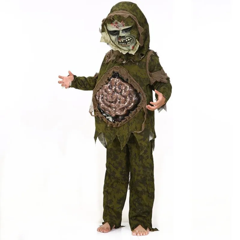 Children Boy Girl Mummy Zombie Cosplay Costume Kids Performance Intestine Ghost Costumes Masquerade Party Dress Decor Halloween| |