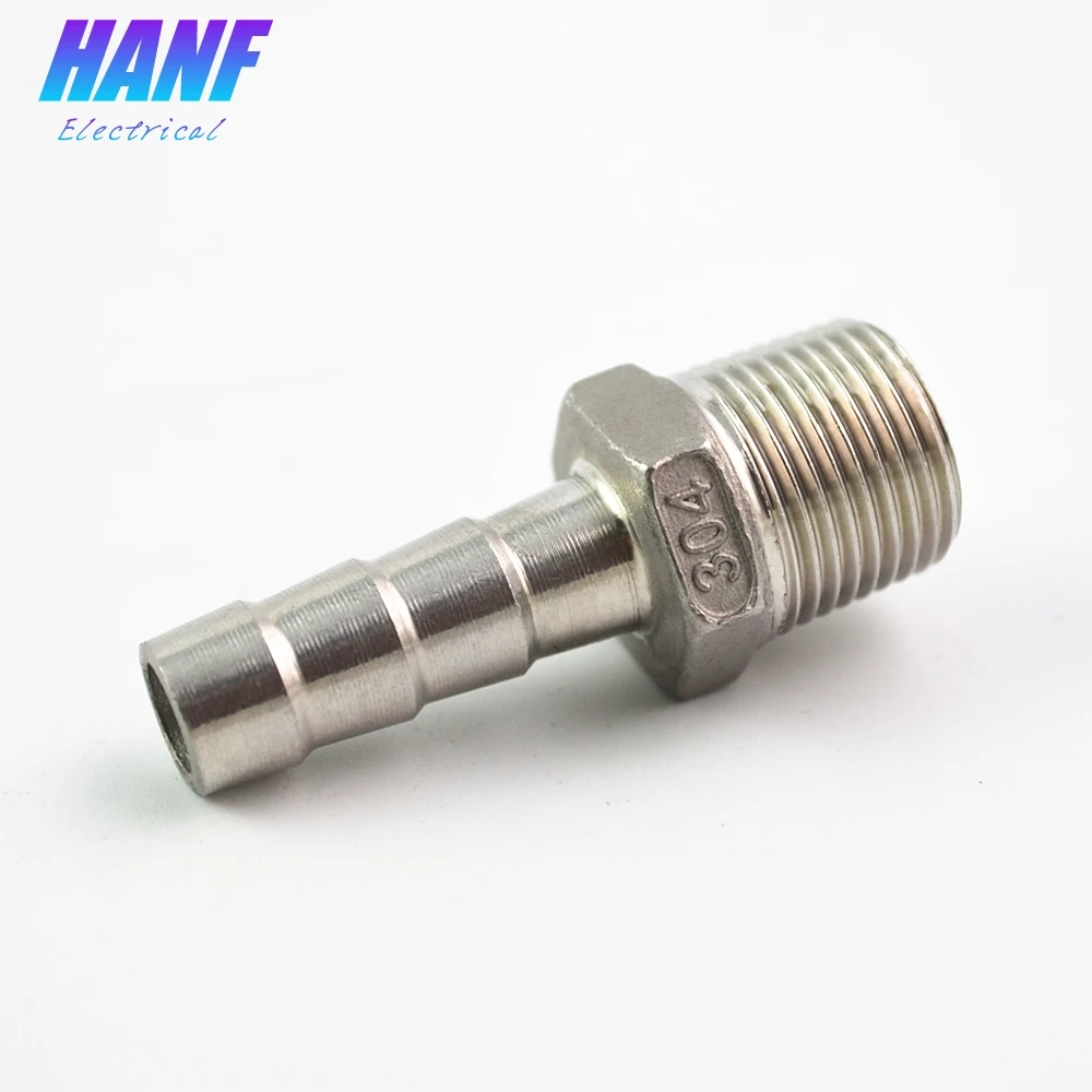 Штуцер для труб из нержавеющей стали 3/8 &quot 1 шт. 304 хвостовый разъем шлангов 10 мм
