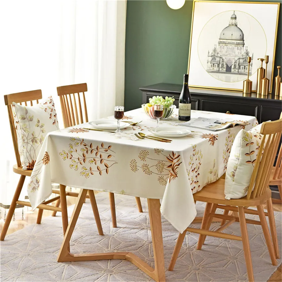 Современный Водонепроницаемая скатерть воды полиэстер травы печатные