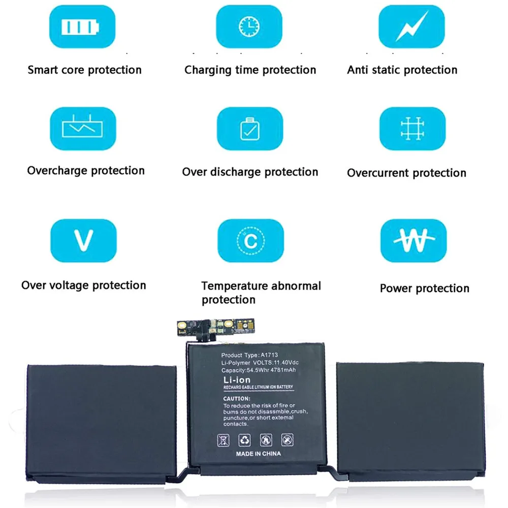 Аккумулятор A1713 для Macbook Pro Retina 13 3 '' аккумулятор A1708 MLL42CH/A MLUQ2CH/A совместим с