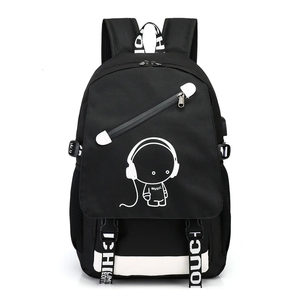Changeover School Backpacks Student Luminous Animation USB Charge Kids Joint High School Bags Teenager anti-theft Backpack