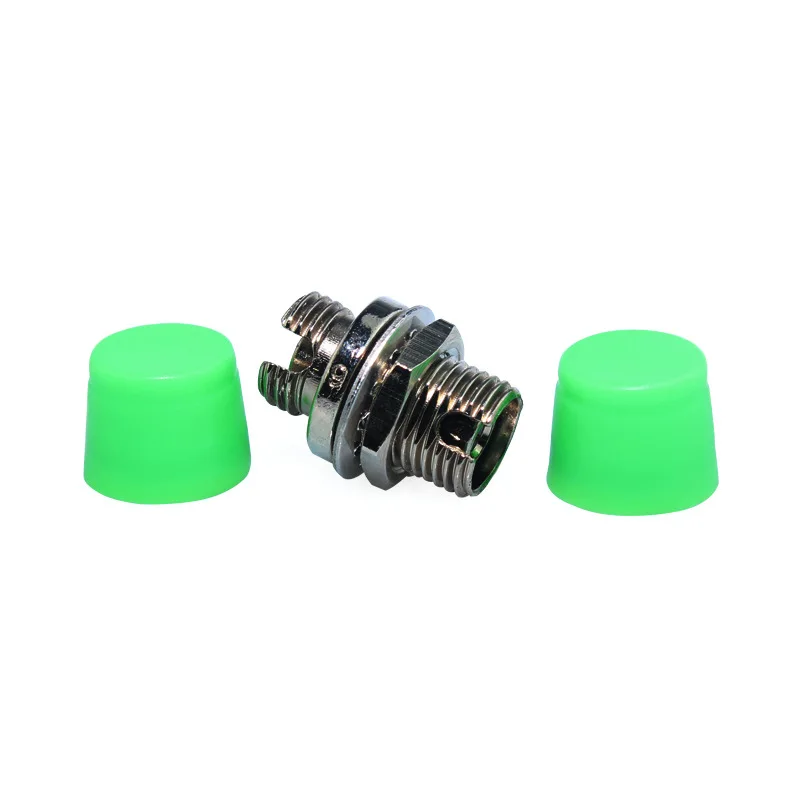 200PCS/LOT Optical Fiber Coupler Adapter Optical Coupling Green FC APC Ftth Connector Small D Flange