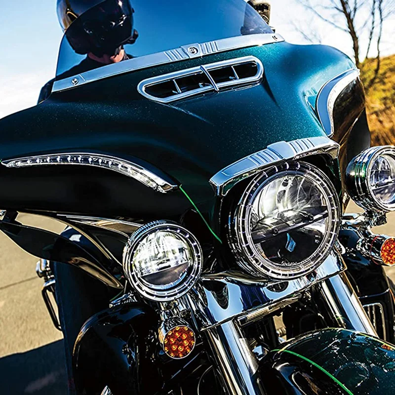 

Motorcycle Front Fairing Vent Accent Trim Cover for Touring 2014-2018