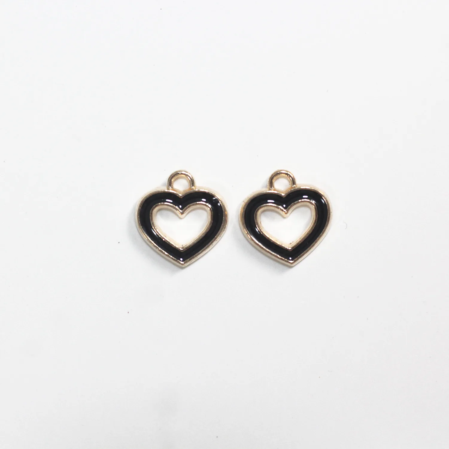 

Fashion 10Pcs Pretty Colorful Heart Enamel Charms For DIY Jewelry Making Earrings Necklace Pendants Handcraft Gifts Wholesale