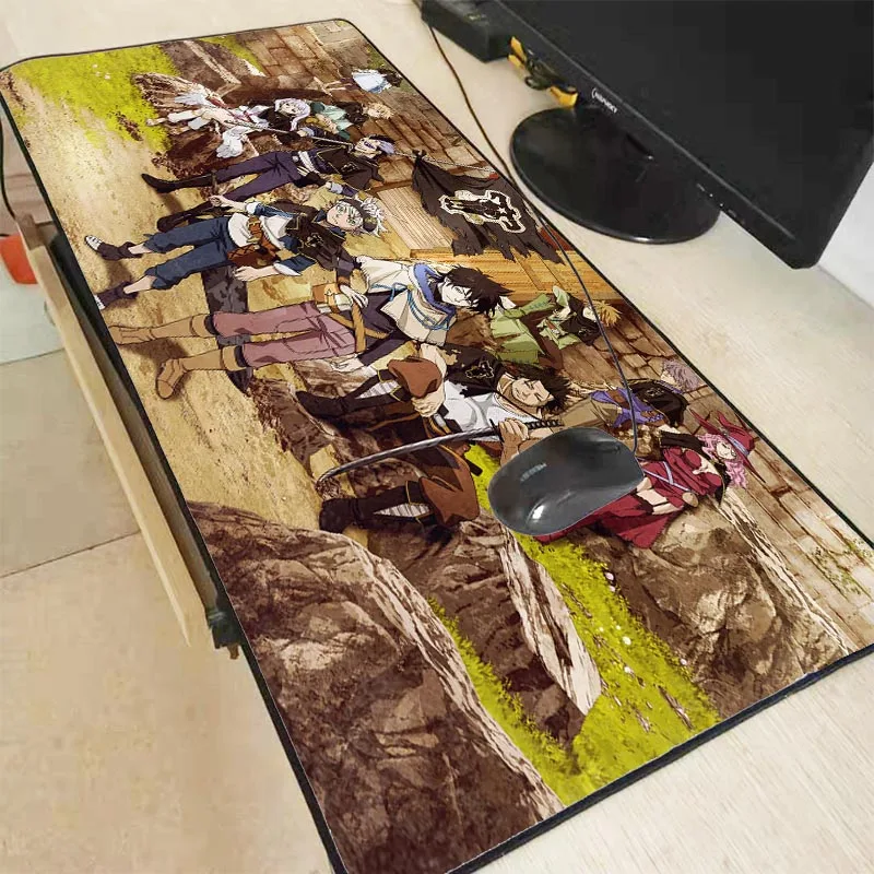 

XGZ Black Clover Anime Large Gaming Mouse Pad Gamer Locking Edge Keyboard Mouse Mat Gaming Desk Mousepad for CS GO LOL Dota Game