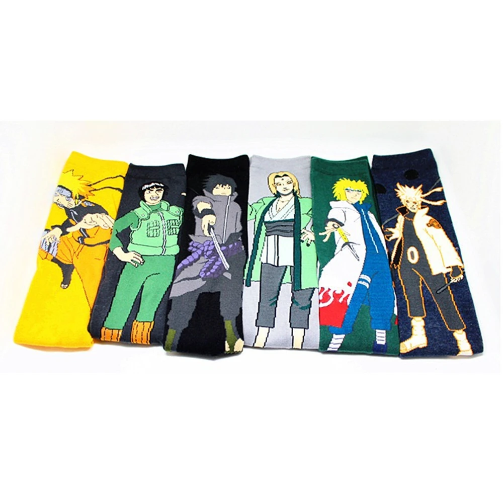 Мужские весенние хлопковые носки с японским мультяшным принтом уличные тренды в