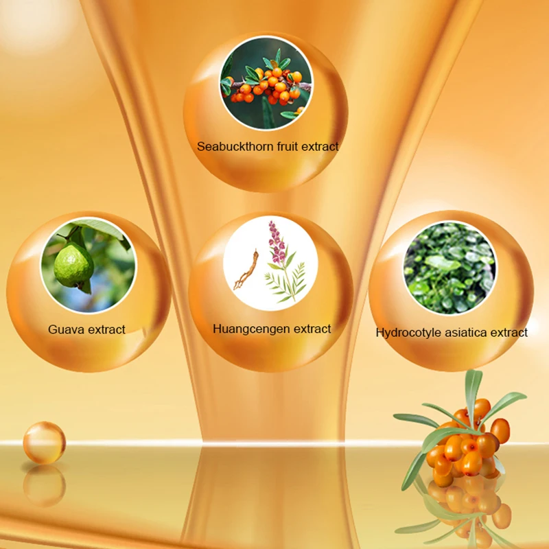 

8 Pieces Sea Buckthorn Fruit Anti-Acne Freeze-Dried Powder Stock Solution Oil Control Acne Repair Moisturizing Essence