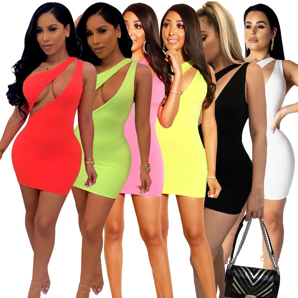 ZKYZWX неоново зеленое сексуальное вечернее платье для ночного клуба женская