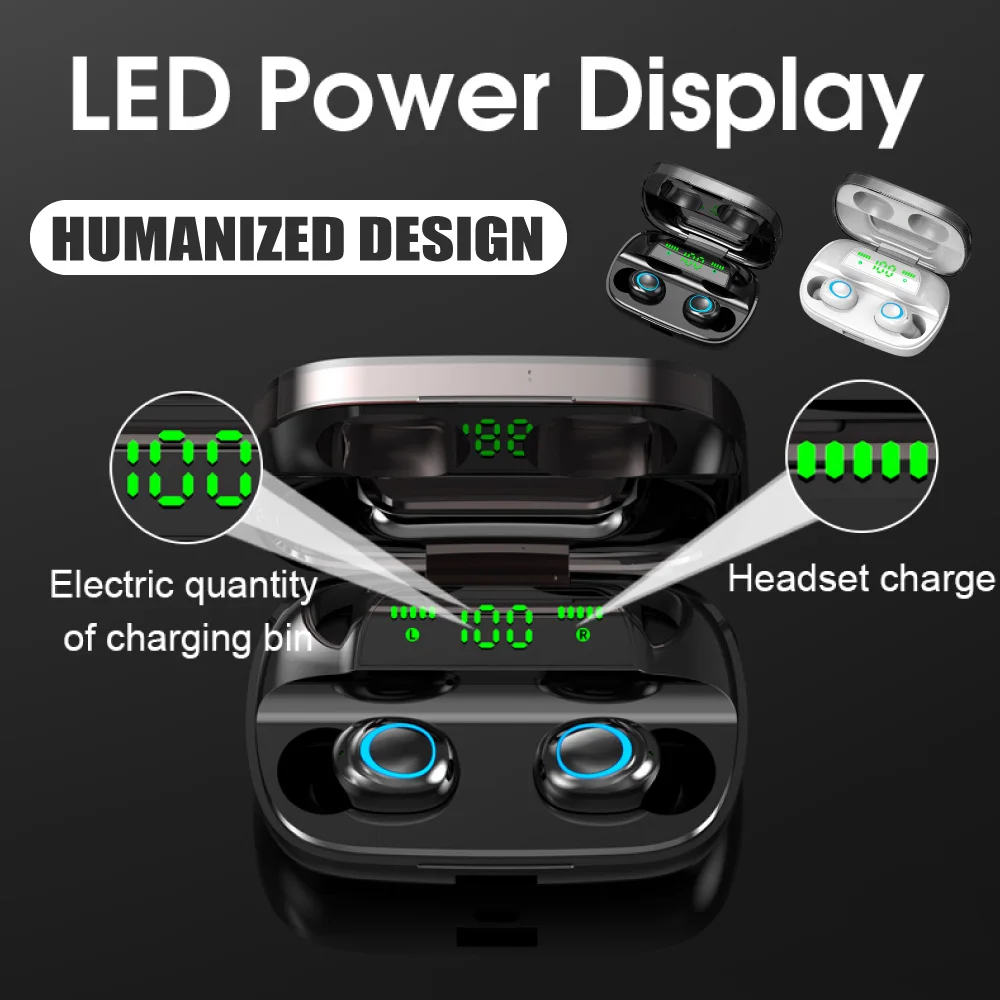 TWS Bluetooth наушники Willkey S11 с басами и микрофоном светодиодный дисплей 3500mah 6 часов