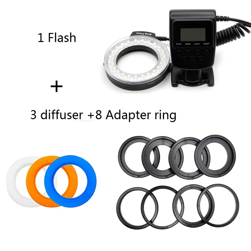 Мамин 5 15 см Макро светодиодная Кольцевая вспышка студийный свет 3000 15000K для Canon Nikon