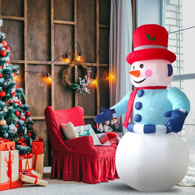 

6-foot Inflatable Christmas Snowman With LED Lights Christmas Party, Hotel And Shopping Mall Decorations