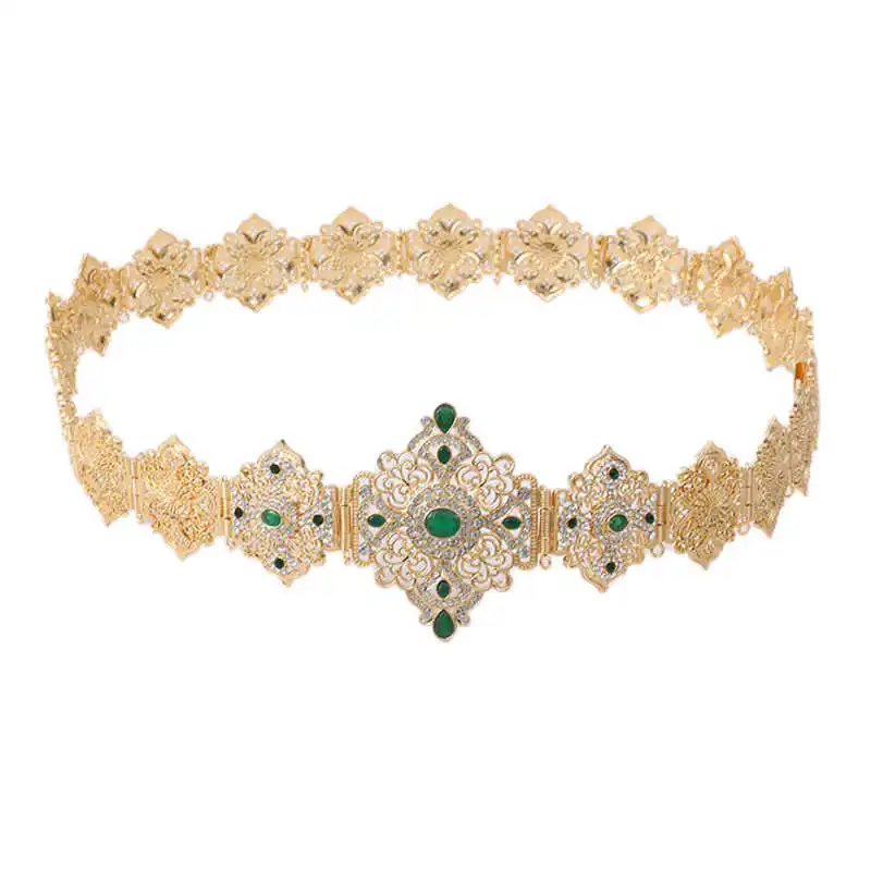 

Belt For Women's Wedding Dress Body Jewelry Gold Metal Chain Adjustable Length Bridal Gift