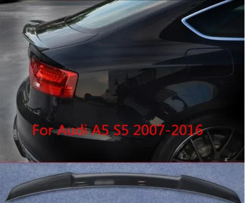 Carbon Fiber Car Rear Wing Trunk Lip Spoiler Fits For Audi A5 S5 4-door sedan 2007-2016 | Автомобили и мотоциклы
