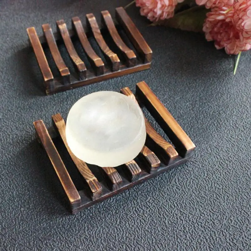 

Wooden Natural Bamboo Soap Dishes Tray Holder Storage Soap Rack Plate Box Container Portable Bathroom Soap Dish Storage Box