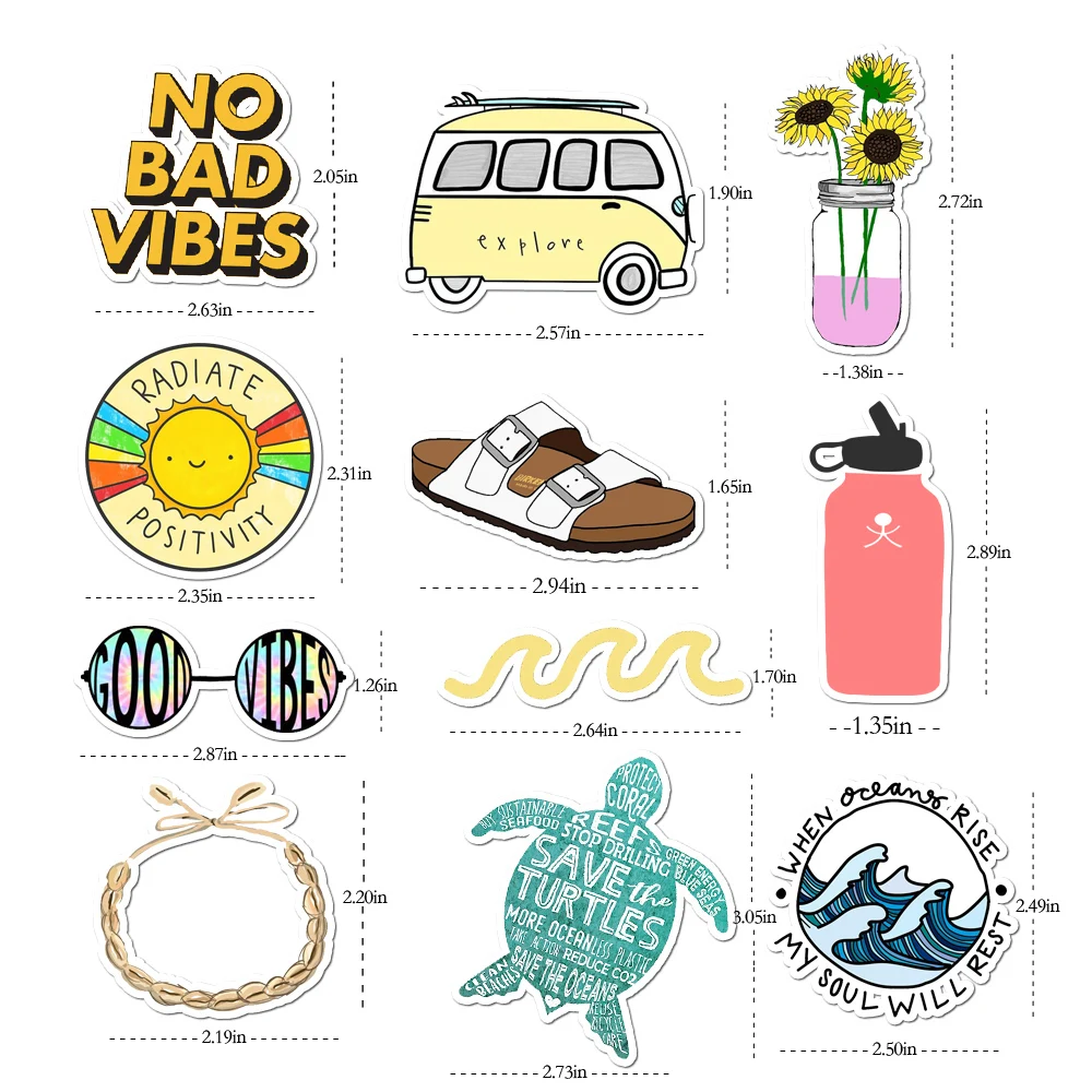 35 Uds. 100% pegatinas de vinilo de naturaleza bonita de la muchacha de VSCO para botellas de agua pegatinas est&eacute;ticas impermeables para las ni&ntilde;as para el coche del tel&eacute;fono port&aacute;til-1