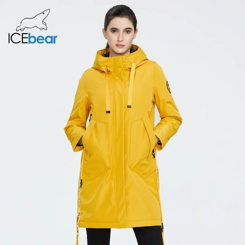 

ICEbear 2021 new fall women's coat with a hood casual wear quality fashion autumn parka brand clothing GWC20035D