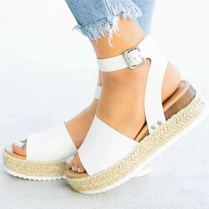 

Female 4cm High Heels Sandals Summer Sandalias Women Sandals Soft Wedges Shoes Womens Flip Flops Platform Sandals De Mujer