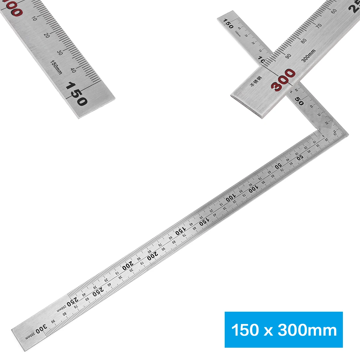 Квадратная линейка под прямым углом 90 градусов металлическая нержавеющая сталь