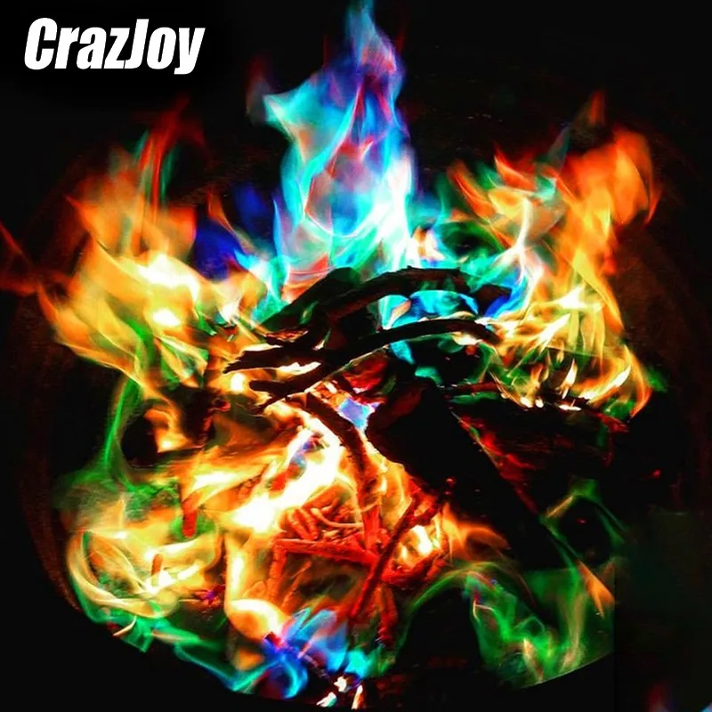 

300g Mystical Fire Coloured Flame For Bonfire Campfire Party Outdoor Party Fireplace Powder Magic Tricks Pyrotechnics Toys