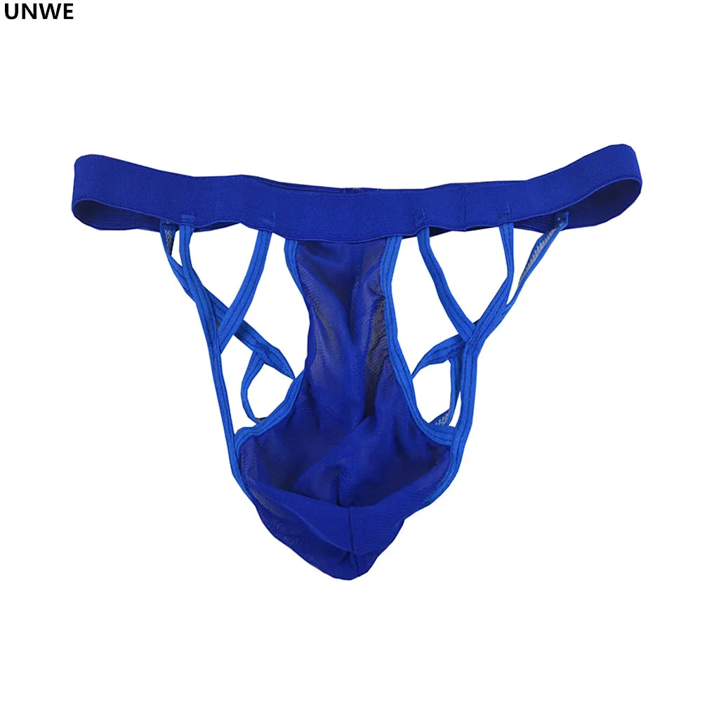 Стринги UNWE мужские с низкой посадкой пикантные сетчатые дышащие Трусы стринги