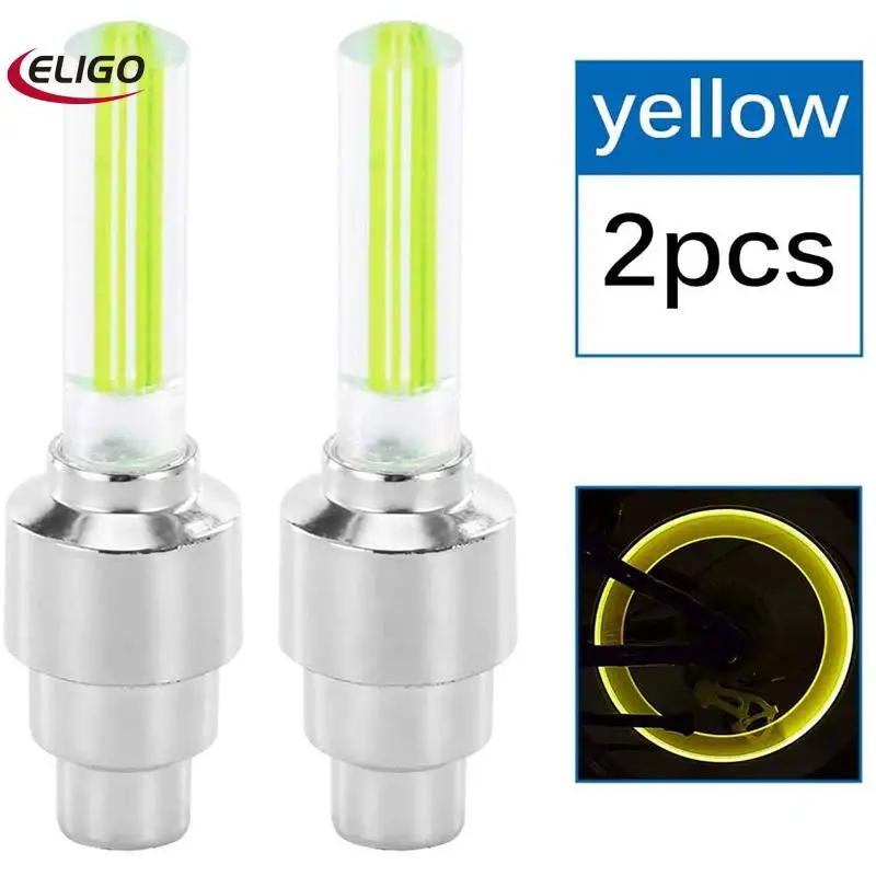 2 шт. светодиодные фары для велосипеда колесо шток клапана Кепки легкий Горный