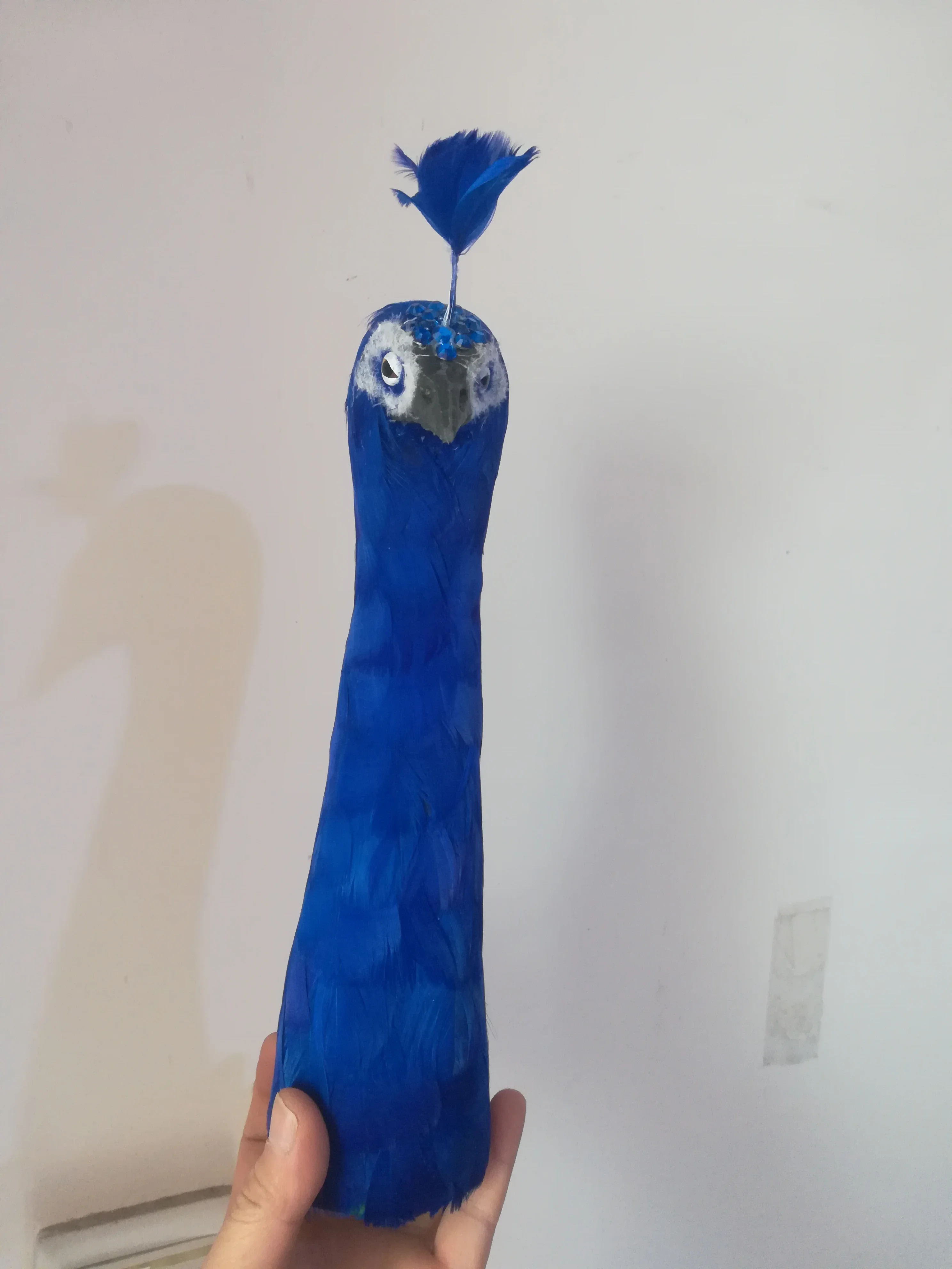 cute simulation blue peacock head model foam&ampfeather real life bird gift about 27cm xf2649 | Дом и сад