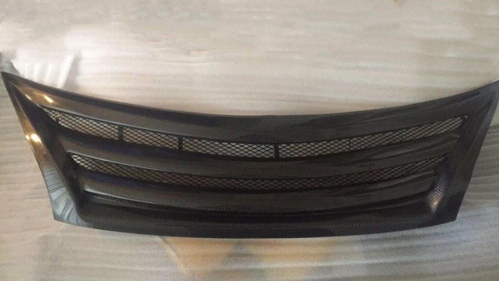 

Car Carbon Fiber Racing Grills For Nissan Teana Altima 2013 2014 2015 Front Bumper Center Grille Exterior Grid Mesh Frame Trim